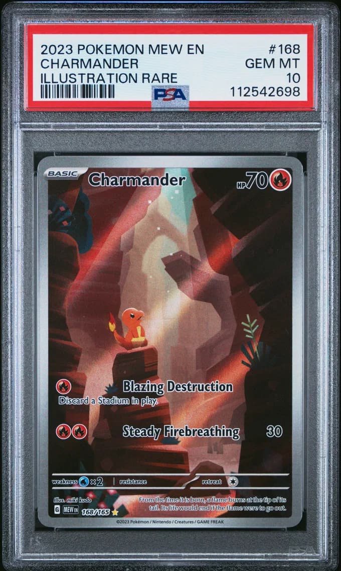 Charmander graded collectible
