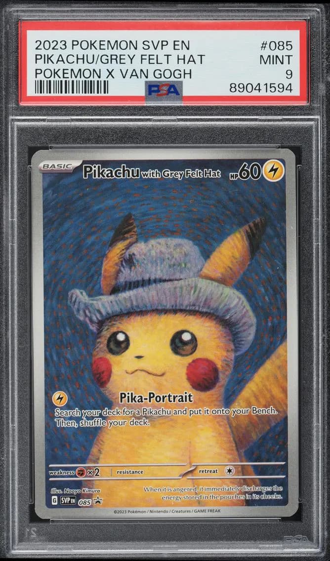 Pikachu with Grey Felt Hat graded collectible