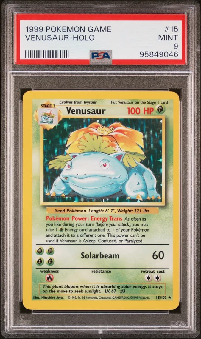Venusaur Holo graded collectible